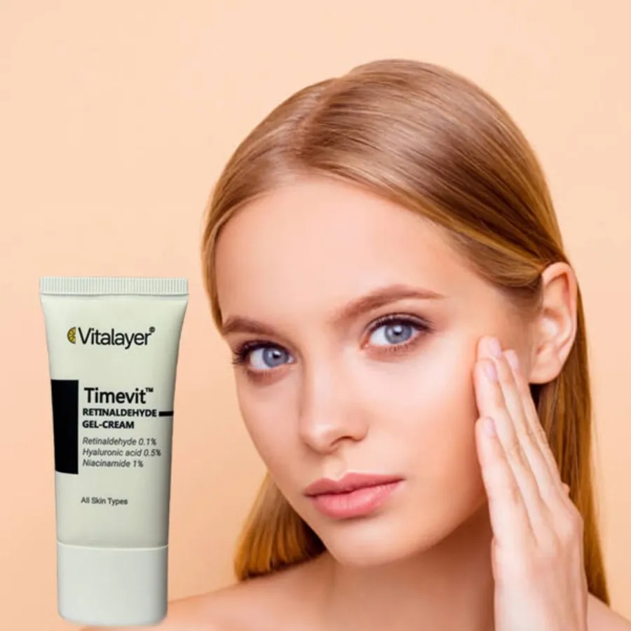 نمونه رنگ‌بندی کرم ژل رتینالدئید تایم ویت