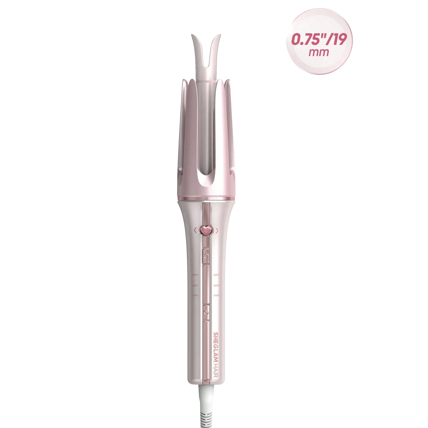 نمای اصلی و بسته‌بندی دستگاه فرکننده مو شیگلم سایز 19mm