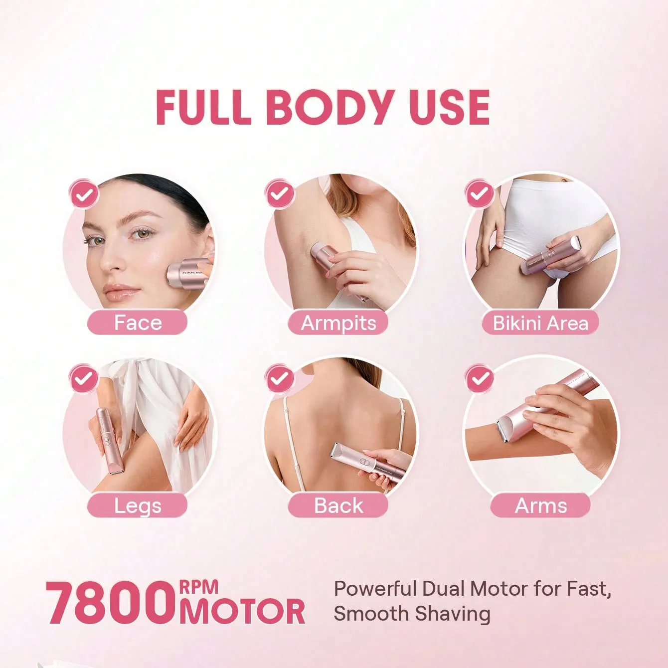 جزئیات و زوایای دیگر ماشین اصلاح برقی دو کاره بیکینی Smooth Moves شیگلم