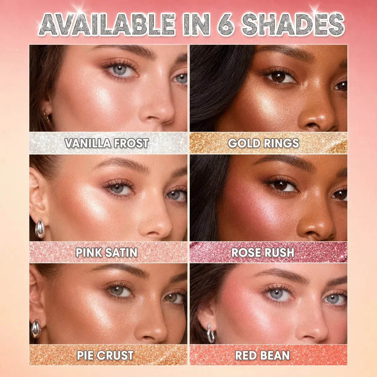 جزئیات و زوایای دیگر هایلایتر استیکی شیگلم مدل کره ای Buttery Bling رنگ Pink Satin