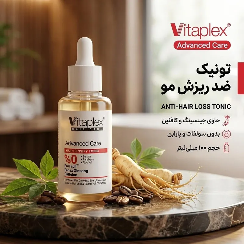 نمونه رنگ‌بندی تونیک تقویت کننده و ضد ریزش ویتاپلکس
