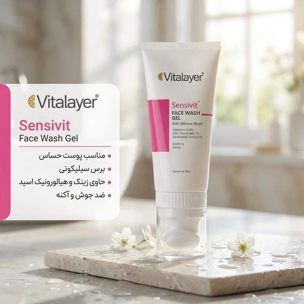 جزئیات و زوایای دیگر ژل شستشوی صورت سنسی ویت