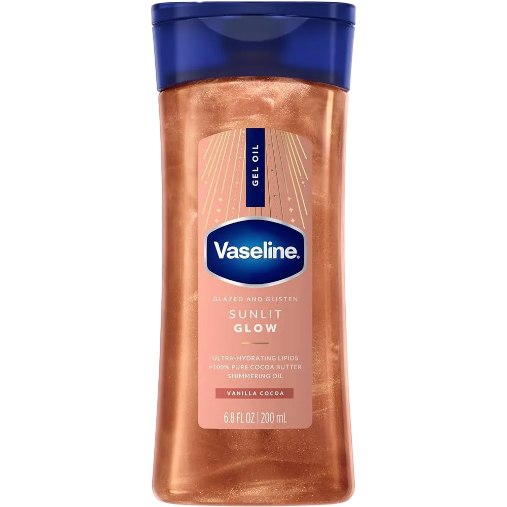 نمای اصلی و بسته‌بندی ژل روغن بدن وازلین Vaseline مدل Vanilla Cocoa