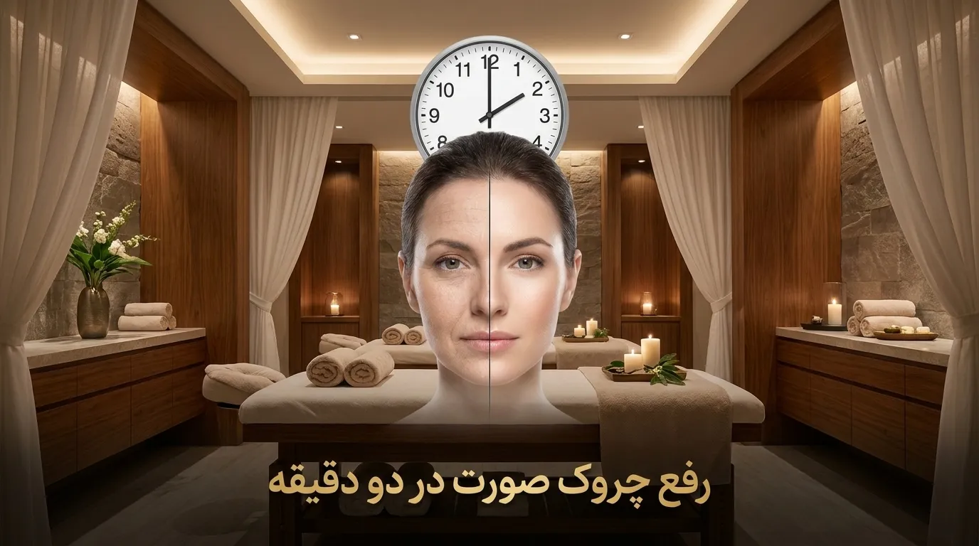رفع چروک صورت در دو دقیقه