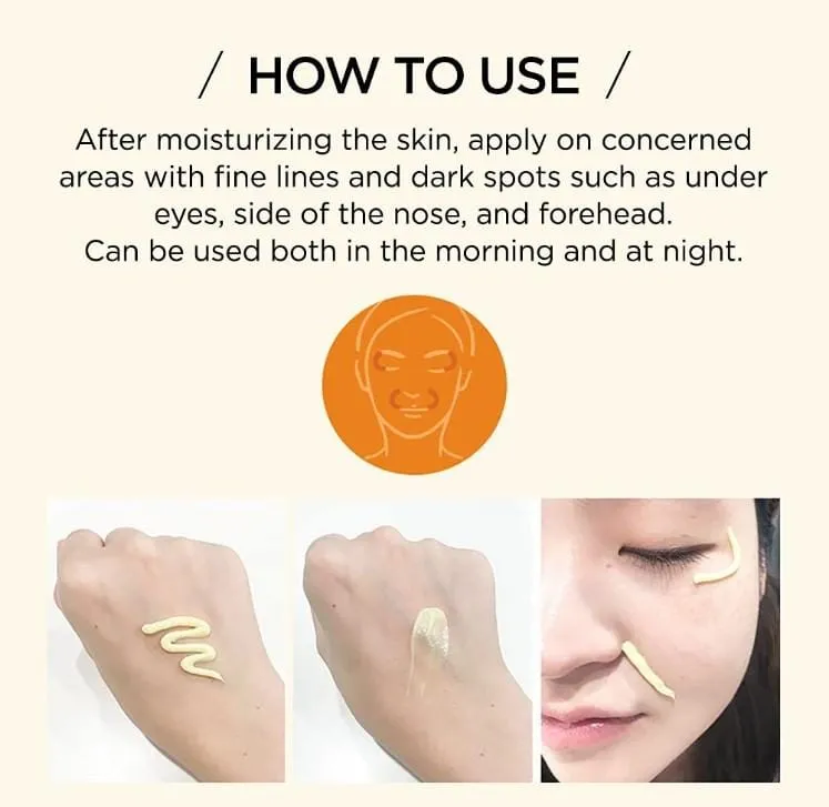تست روی پوست و نمای نزدیک کرم دور چشم و صورت هویج برینگ گرین کاروت