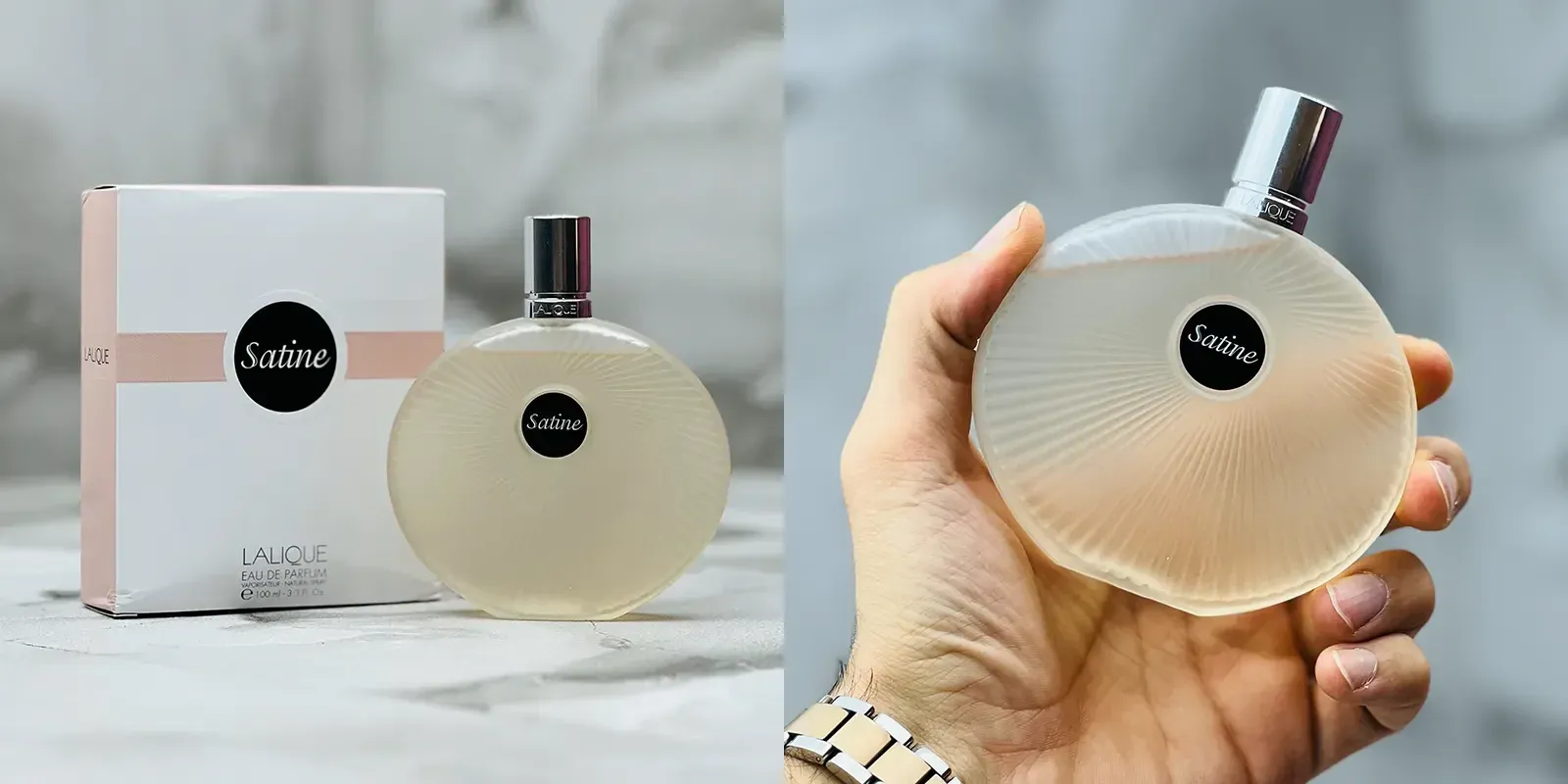 نمونه رنگ‌بندی عطر لالیک ستین