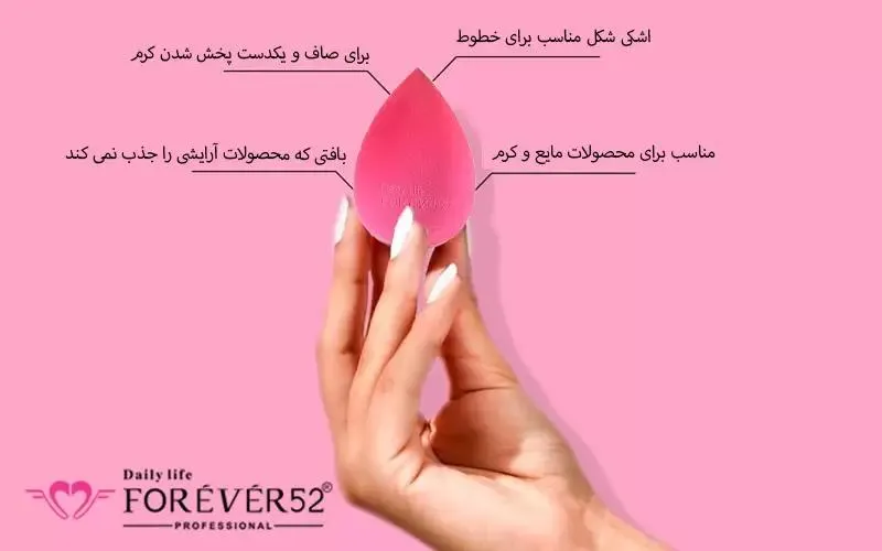 تست روی پوست و نمای نزدیک اسفنج صاحارا
