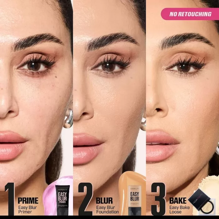 تست روی پوست و نمای نزدیک پرایمر هدی بیوتی
