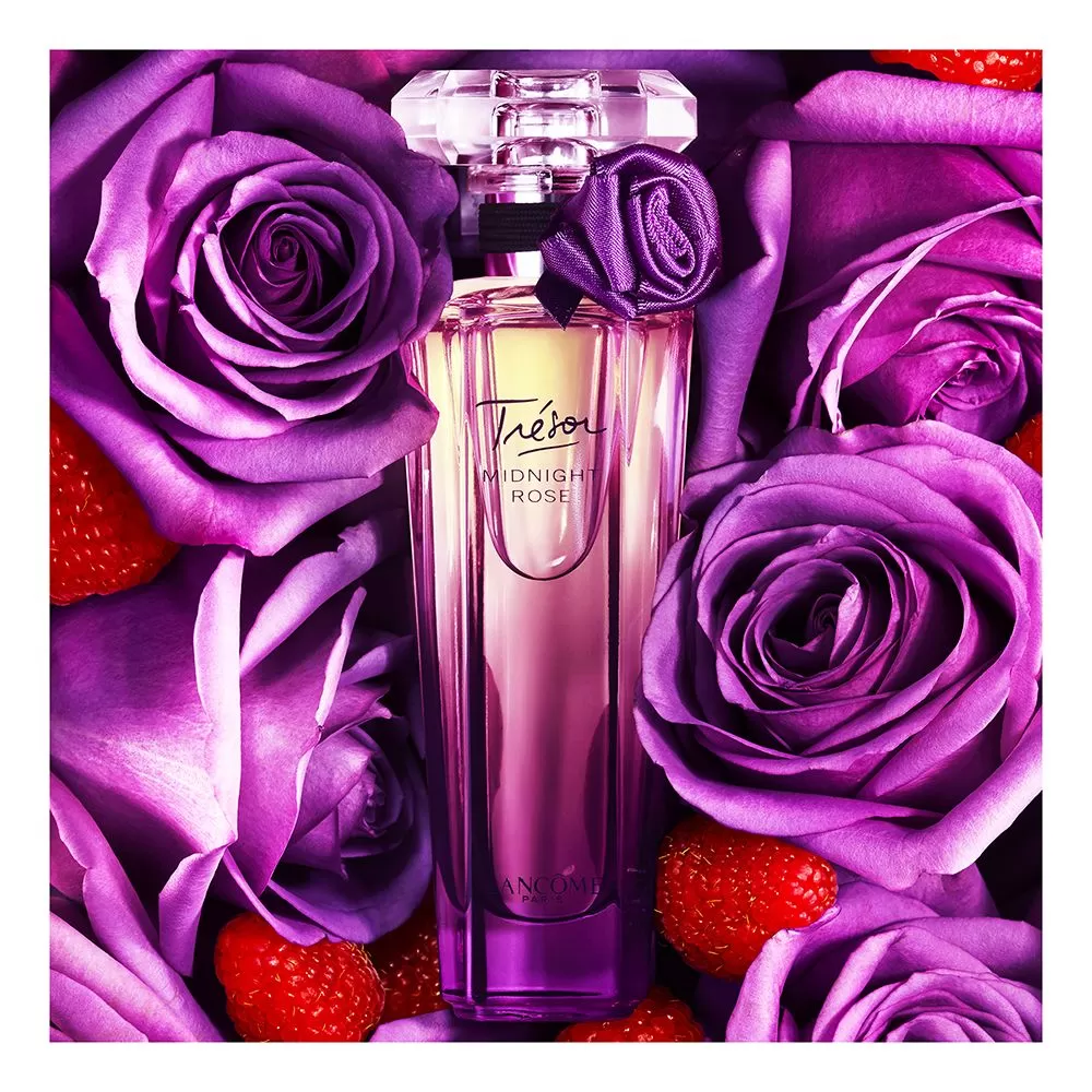نمونه رنگ‌بندی عطر لانکوم میدنایت رز