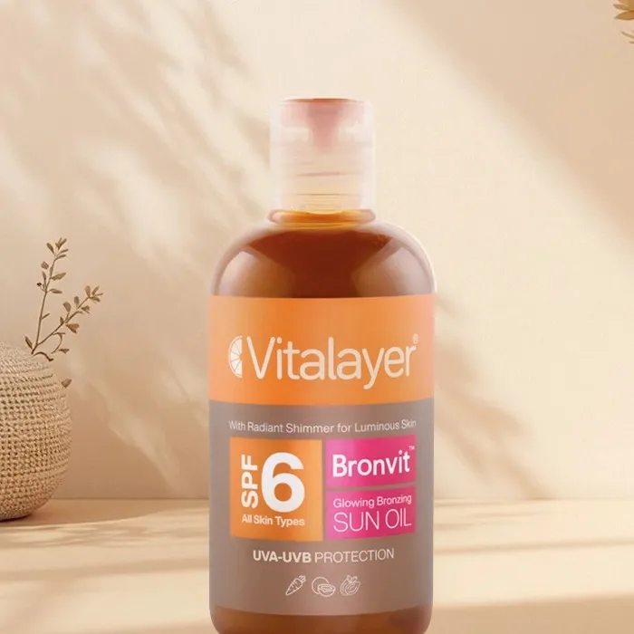 جزئیات و زوایای دیگر روغن آفتاب برنزه کننده اکلیلی SPF6 برن ویت ویتالیر